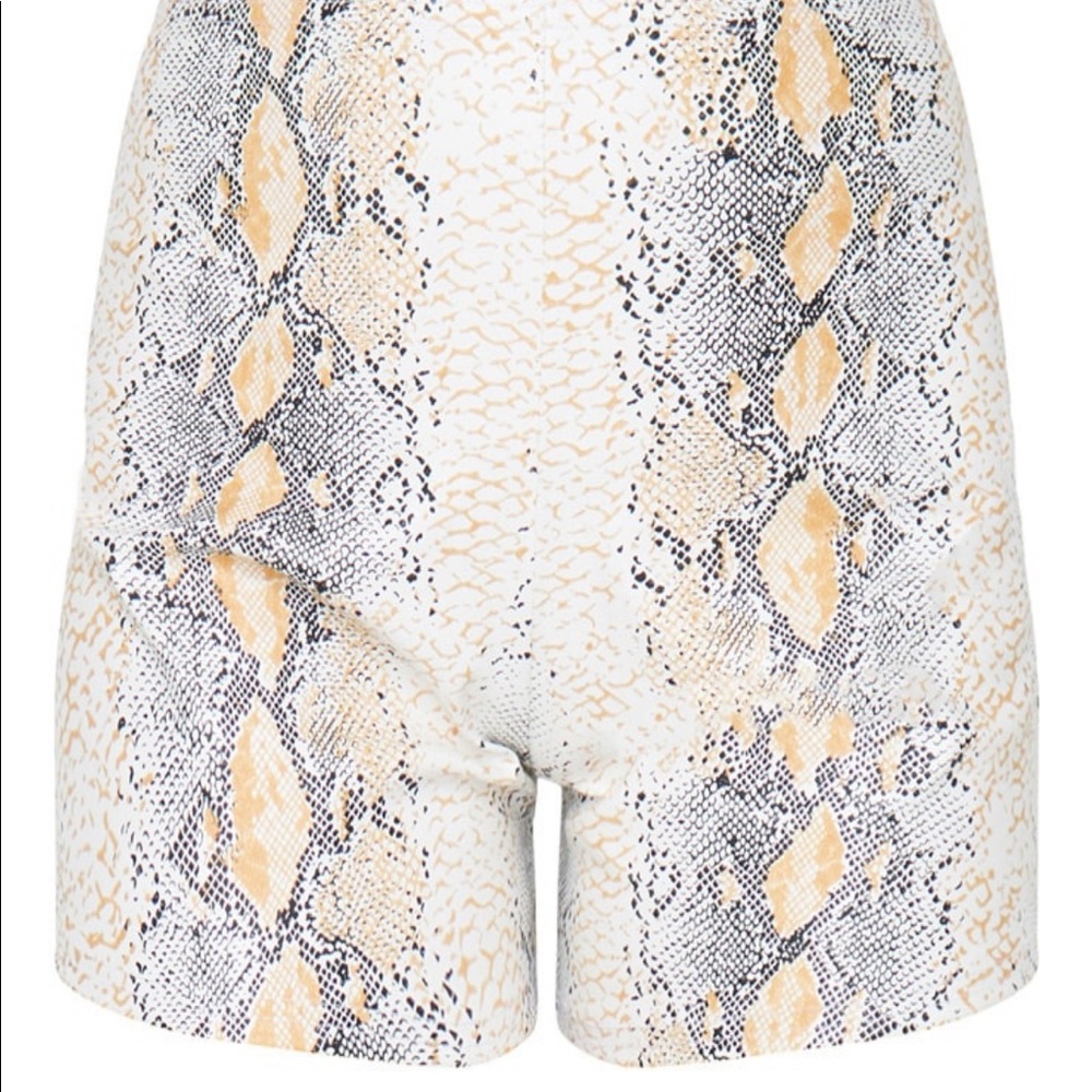 NWT PLT Faux Leather Snake Skin Shorts